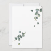 Invitation Fête de l'mariée d'Eucalyptus (Dos)