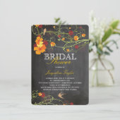 Invitation Fête de l'mariée d'hibiscus en tableau de Chalkboa (Debout devant)