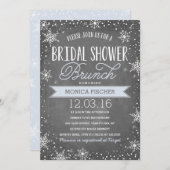 Invitation Fête de l'mariée d'hiver (Devant / Derrière)