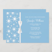 Invitation Fête de l'mariée d'hiver de White Bow (Devant / Derrière)