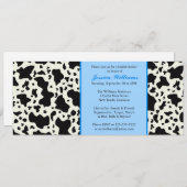 Invitation Fête de l'mariée d'impression de vache bleue (Devant / Derrière)