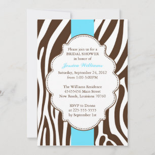 Invitation Fête de l'mariée d'impression Zebra