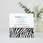 Invitation Fête de l'mariée d'impression Zebra (Debout devant)