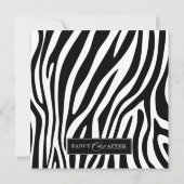Invitation Fête de l'mariée d'impression Zebra (Dos)
