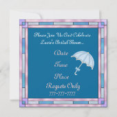 Invitation FÊTE DE L'MARIÉE D'INVITATION Populaire W/UMBRELLA (Dos)