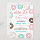 Invitation Fête de l'mariée Donuts et diamants (Devant)