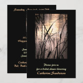 Invitation Fête de l'mariée du coucher de soleil (Devant / Derrière)