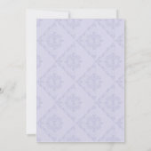 Invitation Fête de l'mariée du jardin des papillons Damas Vin (Dos)