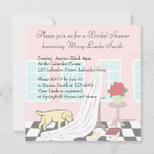 Invitation Fête de l'mariée du Labrador jaune (Dos)