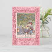 Invitation Fête de l'mariée du Tea Party de Pink Mad Hatter (Debout devant)