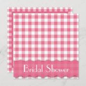 Invitation Fête de l'mariée du Tea Party rose (Devant / Derrière)