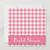 Invitation Fête de l'mariée du Tea Party rose (Devant)