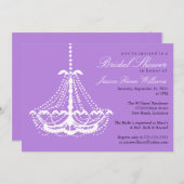 Invitation Fête de l'mariée élégante (Devant / Derrière)