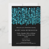 Invitation Fête de l'mariée élégante Lumière Turquoise Modern (Devant)