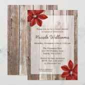 Invitation Fête de l'mariée en bois de la grange russe de Poi (Devant / Derrière)