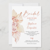 Invitation Fête de l'mariée en terre cuite Orange Burnt Boho (Devant)