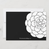 Invitation Fête de l'mariée florale à fleurs blanches moderne (Dos)