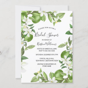Invitation Fête de l'mariée florale Boho Limes