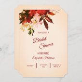 Invitation Fête de l'mariée florale d'automne Splendor (Devant / Derrière)