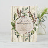 Invitation Fête de l'mariée florale de Boho rustique (Debout devant)