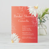 Invitation Fête de l'mariée Florale de la marée rouge (Debout devant)