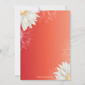Invitation Fête de l'mariée Florale de la marée rouge (Dos)