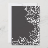 Invitation Fête de l'mariée florale de la respiration de bébé (Dos)