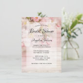 Invitation Fête de l'mariée florale en fleurs de cerisiers ru (Debout devant)
