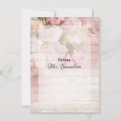 Invitation Fête de l'mariée florale en fleurs de cerisiers ru (Dos)