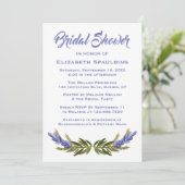 Invitation Fête de l'mariée Florale Gold & White Feuilles & F (Debout devant)