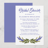 Invitation Fête de l'mariée Florale Gold & White Feuilles & F (Devant / Derrière)