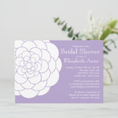 Invitation Fête de l'mariée florale moderne en fleurs de dahl (Debout devant)