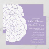 Invitation Fête de l'mariée florale moderne en fleurs de dahl (Devant / Derrière)