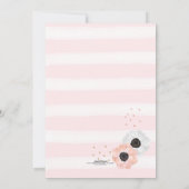 Invitation Fête de l'mariée florale rose et blanche à l'anémo (Dos)