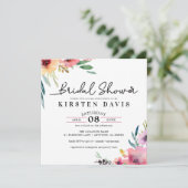 Invitation Fête de l'mariée florale Rustic Spring (Debout devant)