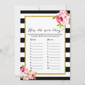 Invitation Fête de l'mariée Games x2 - Qui a dit| Quel âge? (Devant)