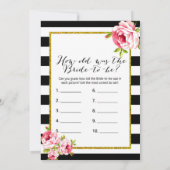Invitation Fête de l'mariée Games x2 - Qui a dit| Quel âge? (Dos)