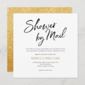 Invitation Fête de l'mariée Gold par courrier (Devant / Derrière)