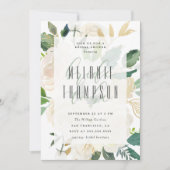 Invitation Fête de l'mariée Gold Watercolor (Devant)