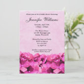 Invitation Fête de l'mariée Hydrangea rose (Debout devant)