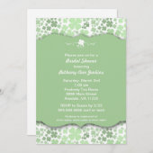 Invitation Fête de l'mariée irlandais moderne avec (Devant / Derrière)
