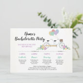 Invitation Fête de l'mariée Itinéraire Tandem Balloons amusan (Debout devant)