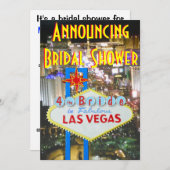 Invitation Fête de l'mariée Las Vegas (Devant / Derrière)