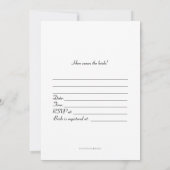 Invitation Fête de l'mariée lune de miel avec sac de voyage (Dos)