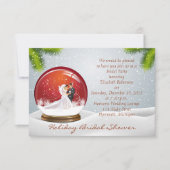 Invitation Fête de l'mariée Mariage de Noël (Devant)