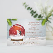 Invitation Fête de l'mariée Mariage de Noël (Debout devant)