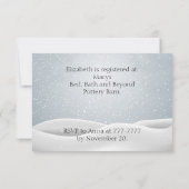 Invitation Fête de l'mariée Mariage de Noël (Dos)