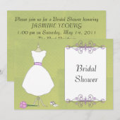 Invitation Fête de l'mariée Mariage moderne KRW (Devant / Derrière)