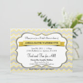 Invitation Fête de l'mariée moderne de Chevron (Debout devant)