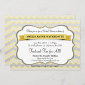Invitation Fête de l'mariée moderne de Chevron (Devant / Derrière)